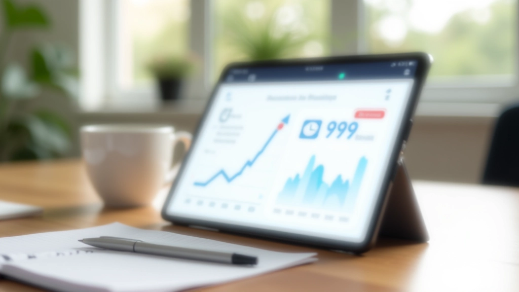 Tableta sa različitim aplikacijama za upravljanje financijama na zaslonu